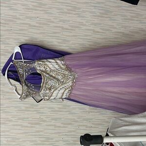 Tiffany Designs Ivory and Silver Dress